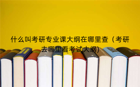 什么叫考研专业课大纲在哪里查（考研去哪里看考试大纲)