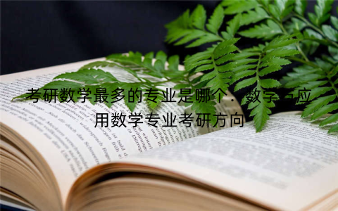 考研数学最多的专业是哪个：数学与应用数学专业考研方向