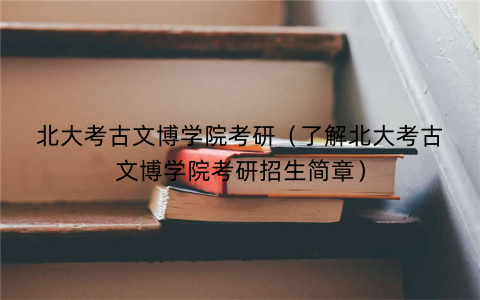 北大考古文博学院考研（了解北大考古文博学院考研招生简章）