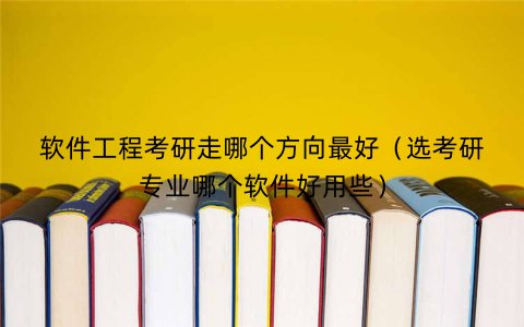 软件工程考研走哪个方向最好（选考研专业哪个软件好用些）