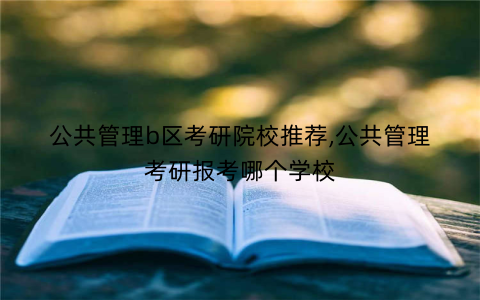 公共管理b区考研院校推荐,公共管理考研报考哪个学校