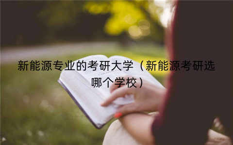 新能源专业的考研大学（新能源考研选哪个学校）