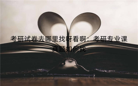考研试卷去哪里找呀看啊：考研专业课真题如何找