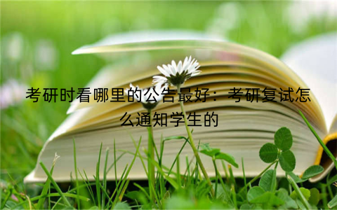 考研时看哪里的公告最好：考研复试怎么通知学生的