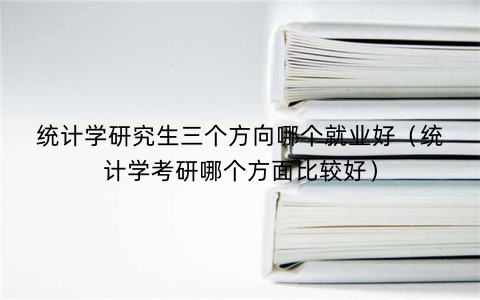 统计学研究生三个方向哪个就业好（统计学考研哪个方面比较好）