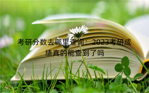 考研分数去哪里查询：2023考研成绩真的能查到了吗