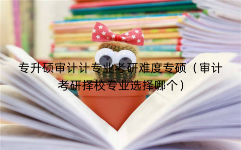 专升硕审计计专业考研难度专硕（审计考研择校专业选择哪个）