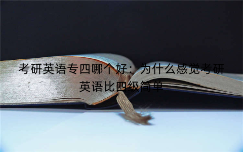 考研英语专四哪个好：为什么感觉考研英语比四级简单